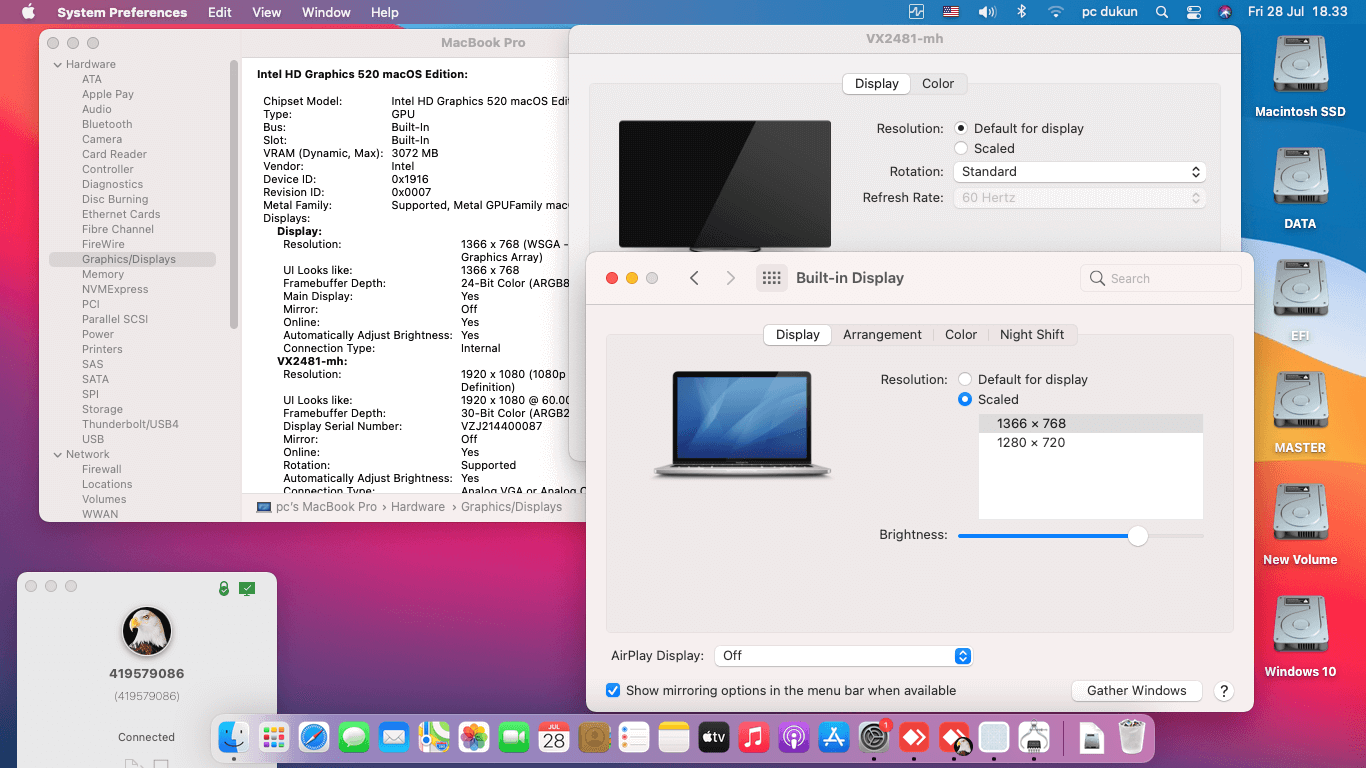 Asus A456UR WX037D 2nd [SkyLake   Intel HD 520 + I2C]   OpenCore 1